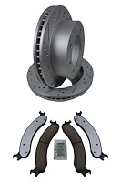 Truck-N-Tow JX25 Brake Pads & Rotors Kits Fits 2000-2002 Dodge Ram 2500, Ram 3500 Trucks [Front]