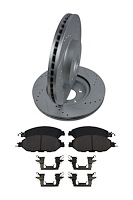 Street Performance JX11 Brake Pads & Rotors Kit Fits Select 2013-2020 Infiniti X35, QX60, Nissan Pathfinder [Front]