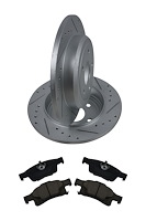 Street Performance JX11 Brake Pads & Rotors Kit Fits 2011-2020 Dodge Durango, Jeep Grand Cherokee WK2 [Rear]