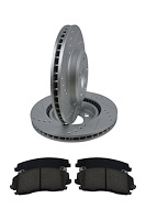 Street Performance JX11 Brake Pads & Rotors Kit Fits Select 2005-2023 Chrysler & Dodge Models w/320 mm Dia. Rotors [Front]