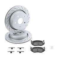 Street Performance JX11 Brake Pads & Rotors Kit Fits Select 2002-2022 Chrysler, Dodge, Ram Models [Rear]