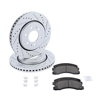 Street Performance JX11 Brake Pads & Rotors Kit Fits 2010-21 Ford Expedition, Lincoln Navigator, 2010-2020 Ford F150 [Front]