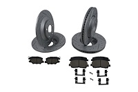 Street Performance JX11 Brake Pads & Rotors Kit Fits 2016-2023 Mazda CX-5 [Front/Rear]