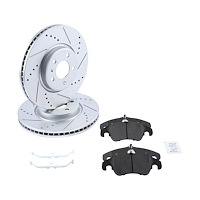 Street Performance JX11 Brake Pads & Rotors Kit Fits 2011-2017 Audi A4, A5,A6, Allroad, Q5 [Rear]