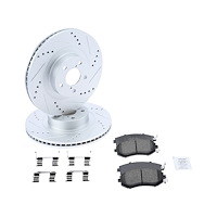 Street Performance JX11 Brake Pads & Rotors Kits Fits Select 2011-2023 Scion FR-S, Subaru Impreza, Toyota 86 [Front]
