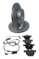 Street Performance JX11 Brake Pads & Rotors Kit Fits 2011-2018 BMW X5, 2011-2019 BMW X6 [Rear]