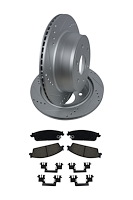 Street Performance JX11 Brake Pads & Rotors Kit Fits Select 2007-2014 Cadillac, Chevrolet, GMC [Rear]