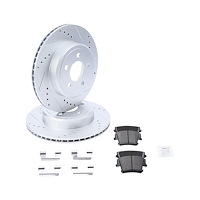 Street Performance JX11 Brake Pads & Rotors Kit Fits Select 2005-2023 Chrysler & Dodge Models w/Vented Rotors [Rear]