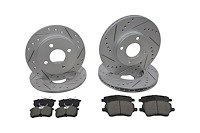 Street Performance JX11 Brake Pads & Rotors Kit Fits 2014-2019 Ford Fiesta [Front/Rear]