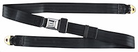 2-Point Non-Retractable Seat Belt, Black with Push-Button Latch [Length: 74 in.]