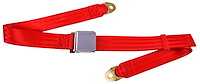 2-Point Non-Retractable Seat Belt, Flame Red with Lift Latch [Length: 60 in.]
