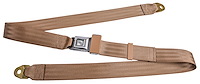 2-Point Non-Retractable Seat Belt, Tan with Push-Button Latch [Length: 74 in.]