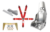 17 in. Race Seat and Red Harness Kit