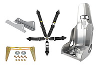 18 in. Race Seat and Black Harness Kit