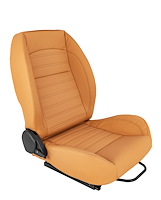 Retro Low Back Reclining Bucket Seat without Headrest, Right/Passenger Side [Beige]