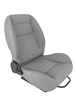 Retro Low Back Reclining Bucket Seat without Headrest, Right/Passenger Side [Gray]