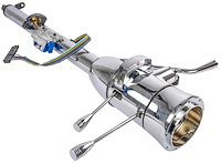 Column Shift Keyed Steering Column with Tilt, 2 in. Diameter, 32 in. Length, Chrome