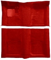 Molded Loop Carpet for 1967-1969 Chevrolet Camaro, Pontiac Firebird [OE-Style Jute Backing, Red]