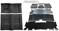 Molded Loop Carpet Kit for 1973 Chevrolet Camaro, Pontiac Firebird [OE-Style Jute Backing, Automatic Transmission, Black]