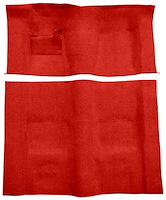 Molded Loop Carpet for 1970-1973 Chevrolet Camaro, Pontiac Firebird [OE-Style Jute Backing, Automatic Transmission, Red]
