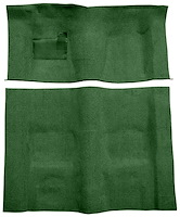 Molded Loop Carpet for 1970-1973 Chevrolet Camaro, Pontiac Firebird [OE-Style Jute Backing, Automatic Transmission, Dark Green]