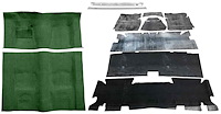 Molded Loop Carpet Kit for 1973 Chevy Camaro, Pontiac Firebird [OE-Style Jute Backing, Automatic Transmission, Dark Green]