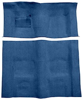 Molded Loop Carpet for 1970-1973 Chevrolet Camaro, Pontiac Firebird [OE-Style Jute Backing, Automatic Transmission, Medium Blue]