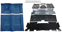 Molded Loop Carpet Kit for 1970-1972 Chevy Camaro, Pontiac Firebird [OE-Style Jute Backing, Automatic Transmission, Medium Blue]