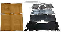 Molded Loop Carpet Kit for 1973 Chevy Camaro, Pontiac Firebird [OE-Style Jute Backing, Automatic Trans, Medium Saddle]