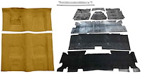 Molded Loop Carpet Kit for 1970-1972 Chevy Camaro, Pontiac Firebird [OE-Style Jute Backing, Automatic Transmission, Gold]