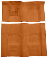 Molded Loop Carpet for 1970-1973 Chevrolet Camaro, Pontiac Firebird [OE-Style Jute Backing, Automatic Transmission, Orange]