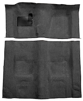 Molded Loop Carpet for 1970-1973 Chevrolet Camaro, Pontiac Firebird [OE-Style Jute Backing, 4-Speed Transmission, Black]