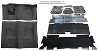 Molded Loop Carpet Kit for 1970-1972 Chevrolet Camaro, Pontiac Firebird [OE-Style Jute Backing, 4-Speed Transmission, Black]