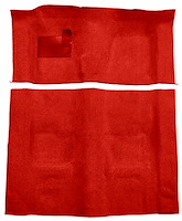 Molded Loop Carpet for 1970-1973 Chevrolet Camaro, Pontiac Firebird [OE-Style Jute Backing, 4-Speed Transmission, Red]