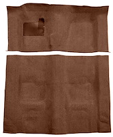 Molded Loop Carpet for 1970-1973 Chevrolet Camaro, Pontiac Firebird [OE-Style Jute Backing, 4-Speed Transmission, Dark Brown]