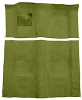Molded Loop Carpet for 1970-1973 Chevrolet Camaro, Pontiac Firebird [OE-Style Jute Backing, 4-Speed Transmission, Moss Green]
