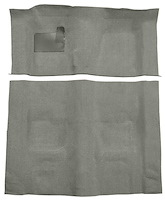 Molded Loop Carpet for 1970-1973 Chevrolet Camaro, Pontiac Firebird [OE-Style Jute Backing, 4-Speed Transmission, Silver]
