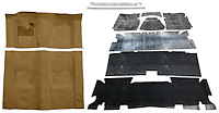 Molded Loop Carpet Kit for 1973 Chevy Camaro, Pontiac Firebird [OE-Style Jute Backing, 4-Speed Trans, Fawn Sandalwood]