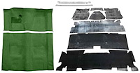 Molded Loop Carpet Kit for 1973 Chevy Camaro, Pontiac Firebird [OE-Style Jute Backing, 4-Speed Transmission, Green]