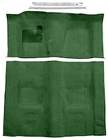 Dark Green Molded Loop Carpet Kit w/Door Sill Plates for 1970-1973 Chevy Camaro, Pontiac Firebird [4-Speed Transmission]