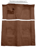 Dark Brown Molded Loop Carpet Kit w/Door Sill Plates for 1970-1973 Chevy Camaro, Pontiac Firebird [4-Speed Transmission]