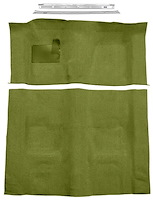Molded Loop Carpet Kit for 1970-1973 Chevrolet Camaro, Pontiac Firebird [Mass Backing, 4-Speed Transmission, Moss Green]