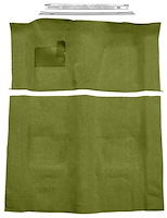 Moss Green Molded Loop Carpet Kit w/Door Sill Plates for 1970-1973 Chevy Camaro, Pontiac Firebird [4-Speed Transmission]