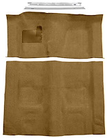 Fawn Sandalwood Molded Loop Carpet Kit w/Door Sill Plates for 1970-1973 Chevy Camaro, Pontiac Firebird [4-Speed Transmission]
