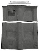 Molded Loop Carpet Kit for 1970-1973 Chevrolet Camaro, Pontiac Firebird [Mass Backing, 4-Speed Transmission, Gunmetal Gray]