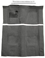 Gunmetal Gray Molded Loop Carpet Kit w/Door Sill Plates for 1970-1973 Chevy Camaro, Pontiac Firebird [4-Speed Transmission]