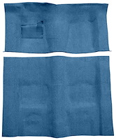 Molded Cut Pile Carpet for 1974-1975 Chevrolet Camaro, Pontiac Firebird [OE-Style Jute Backing, Automatic Transmission, Blue]