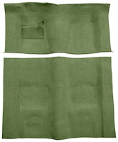 Molded Cut Pile Carpet for 1974-1975 Chevrolet Camaro, Pontiac Firebird [OE-Style Jute Backing, Auto Transmission, Willow Green]