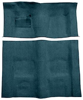 Molded Cut Pile Carpet for 1974-1975 Chevy Camaro, Pontiac Firebird [OE-Style Jute Backing, Automatic Transmission, Dark Blue]