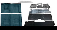 Dark Blue Molded Cut Pile Carpet Kit for 1974-1975 Chevrolet Camaro, Pontiac Firebird [Automatic Transmission]